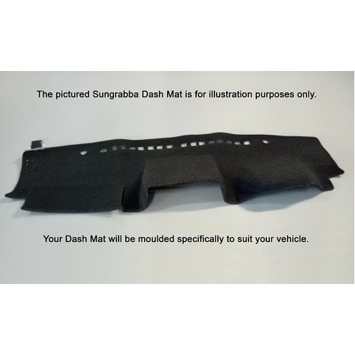 Sungrabba Dash Mat To Suit Toyota Landcruiser 70-75-79 Series Troop Carrier L/R Tank With Gauge 1/1985-2008 Black