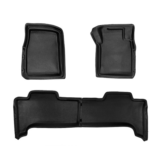 Sandgrabba Mats To Suit Mitsubishi Triton MV Dual Cab Four Door Utility 2024 - ON [Transmission: Floor Automatic] [Colour: Black] [Sandgrabba Type: Fr